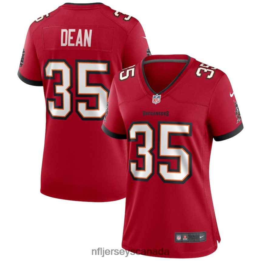Women Tampa Bay Buccaneers Jamel Dean Nike Red Game Jersey Clothing NFL TBXFR64994