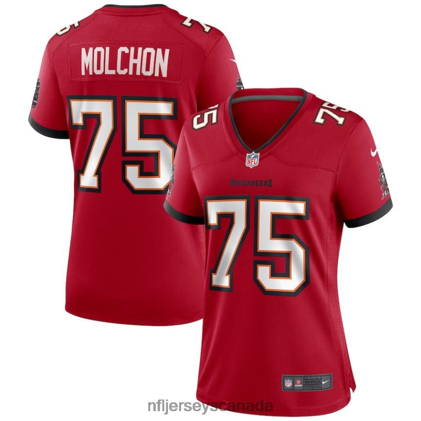 Women Tampa Bay Buccaneers John Molchon Nike Red Game Jersey Clothing NFL TBXFR66543