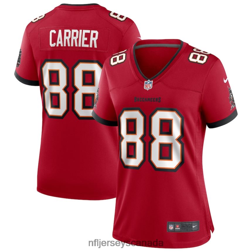 Women Tampa Bay Buccaneers Mark Carrier Nike Red Game Retired Player Jersey Clothing NFL TBXFR66551