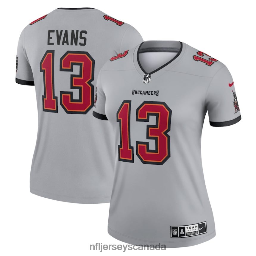 Women Tampa Bay Buccaneers Mike Evans Nike Gray Inverted Legend Jersey Clothing NFL TBXFR61748