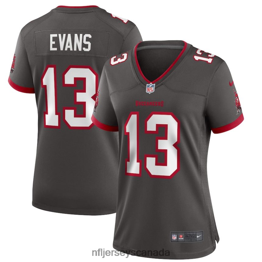 Women Tampa Bay Buccaneers Mike Evans Nike Pewter Alternate Game Jersey Clothing NFL TBXFR62031