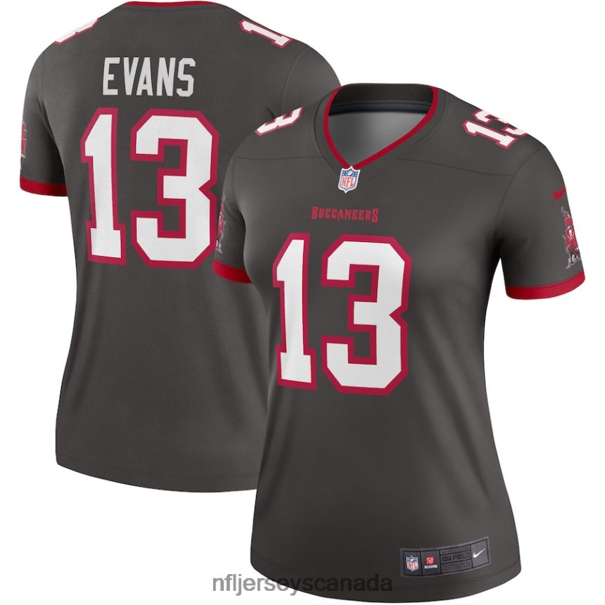 Women Tampa Bay Buccaneers Mike Evans Nike Pewter Alternate Legend Jersey Clothing NFL TBXFR62777