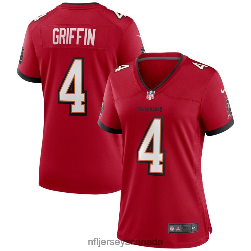 Women Tampa Bay Buccaneers Ryan Griffin Nike Red Game Jersey Clothing NFL TBXFR65814