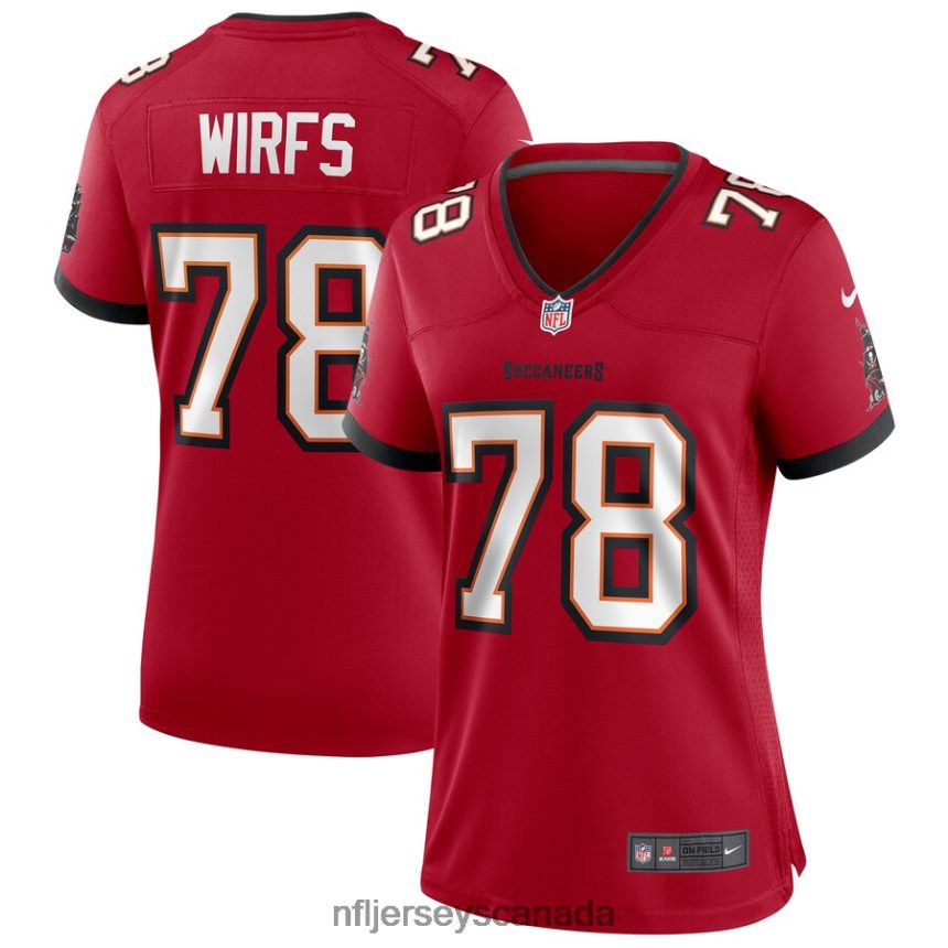 Women Tampa Bay Buccaneers Tristan Wirfs Nike Red Game Jersey Clothing NFL TBXFR66150