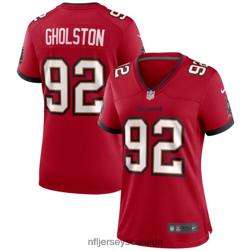 Women Tampa Bay Buccaneers William Gholston Nike Red Game Jersey Clothing NFL TBXFR66918