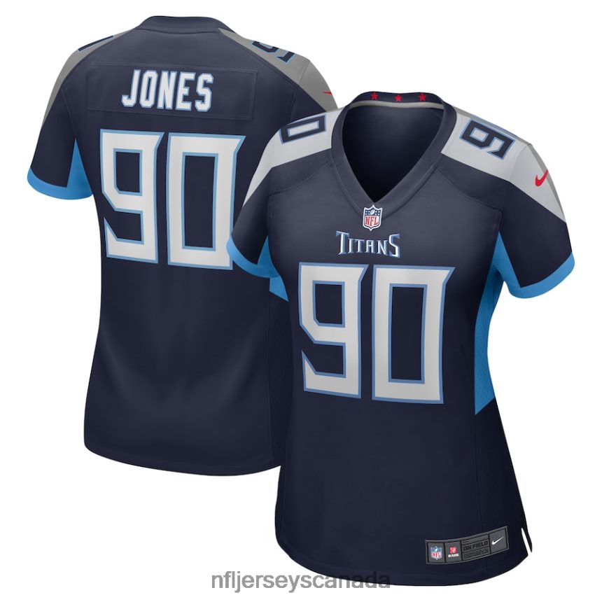 Women Tennessee Titans DaQuan Jones Nike Navy Game Jersey Clothing NFL TBXFR66677