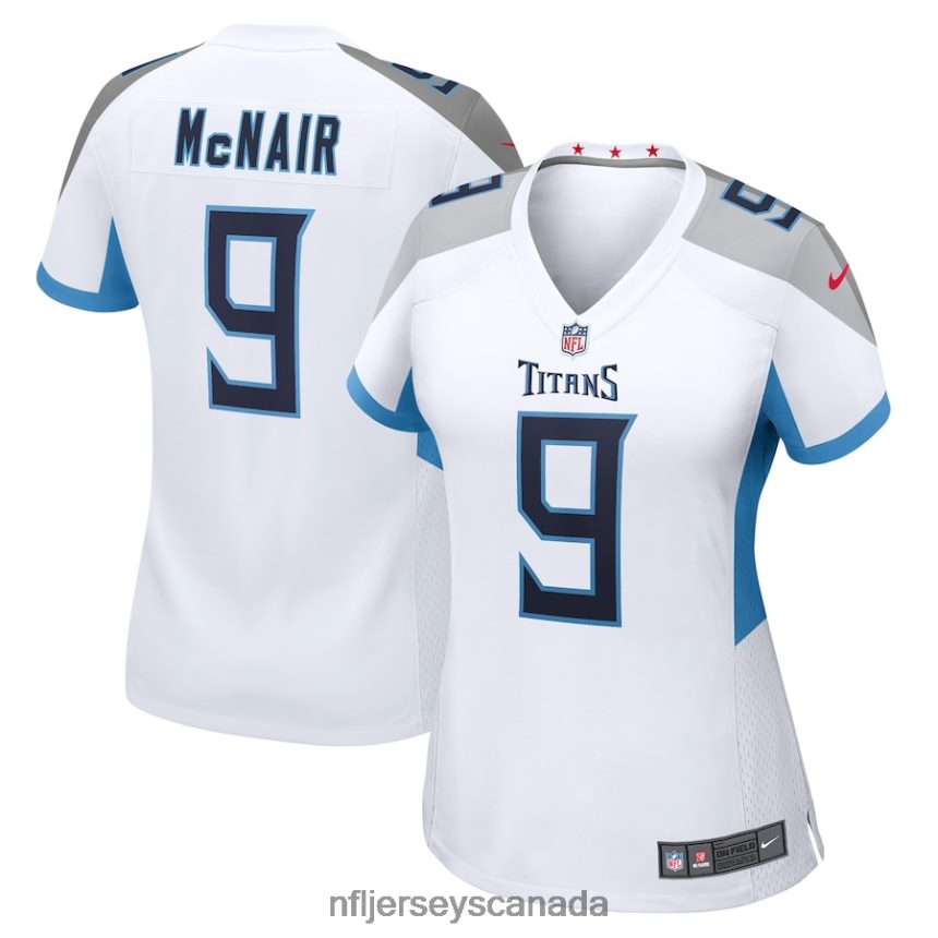 Women Tennessee Titans Steve McNair Nike White Retired Game Jersey Clothing NFL TBXFR64048