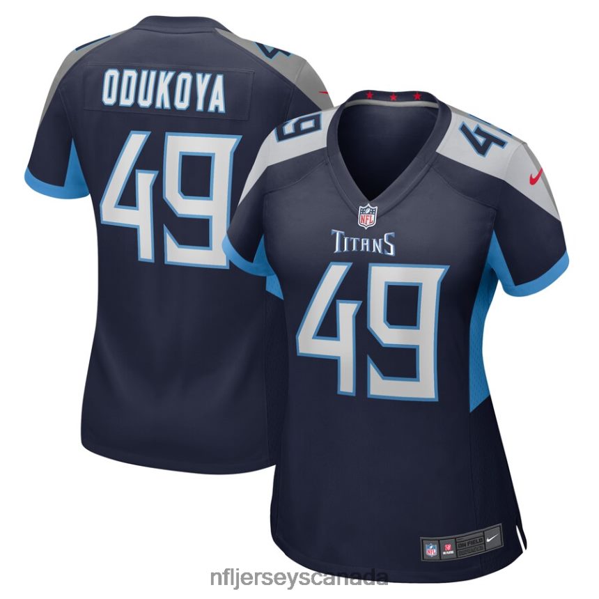 Women Tennessee Titans Thomas Odukoya Nike Navy Game Player Jersey Clothing NFL TBXFR67003