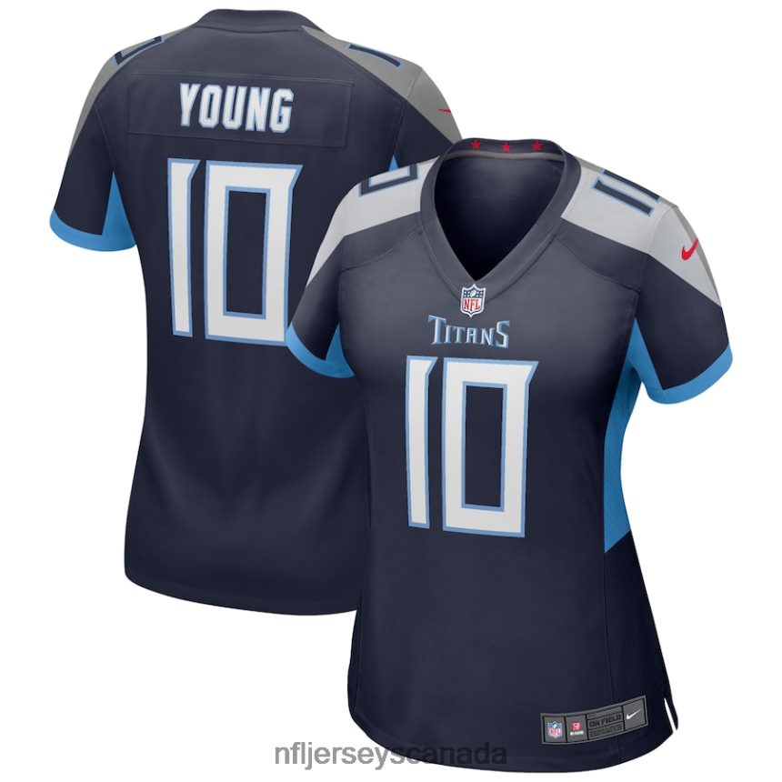 Women Tennessee Titans Vince Young Nike Navy Game Retired Player Jersey Clothing NFL TBXFR63735