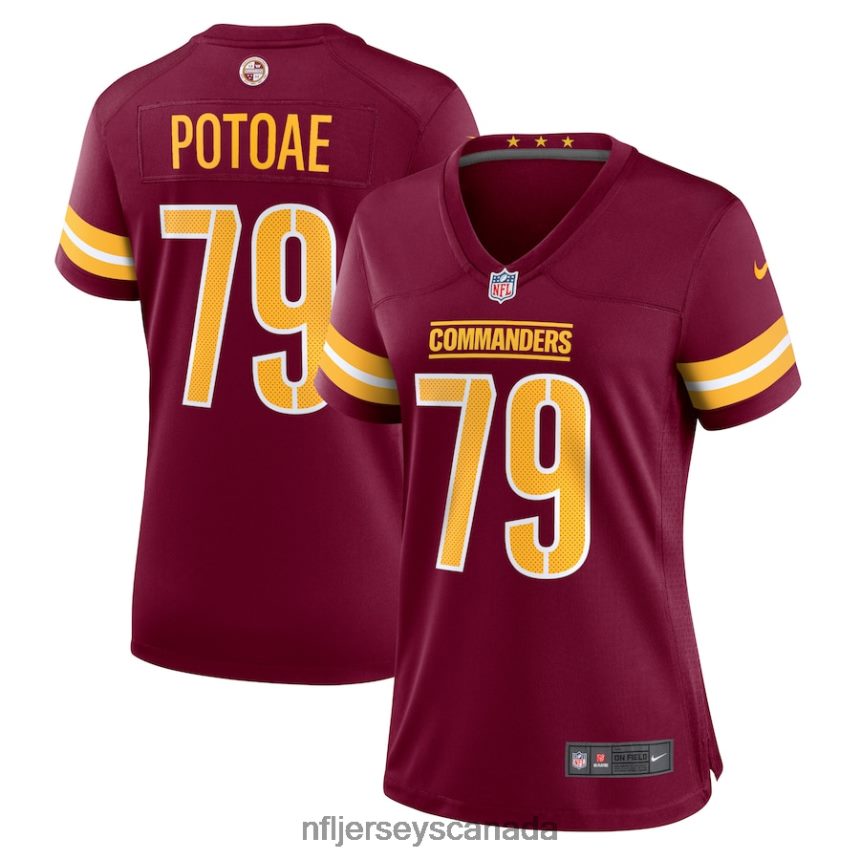 Women Washington Commanders Benning Potoa'e Nike Burgundy Home Game Player Jersey Clothing NFL TBXFR64870