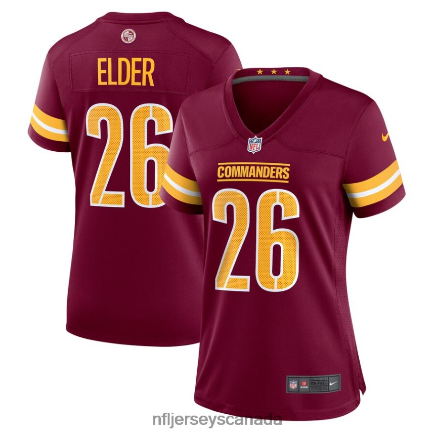 Women Washington Commanders Corn Elder Nike Burgundy Game Jersey Clothing NFL TBXFR65992