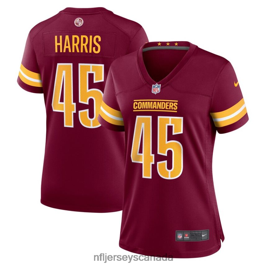 Women Washington Commanders De'Jon Harris Nike Burgundy Game Player Jersey Clothing NFL TBXFR66615