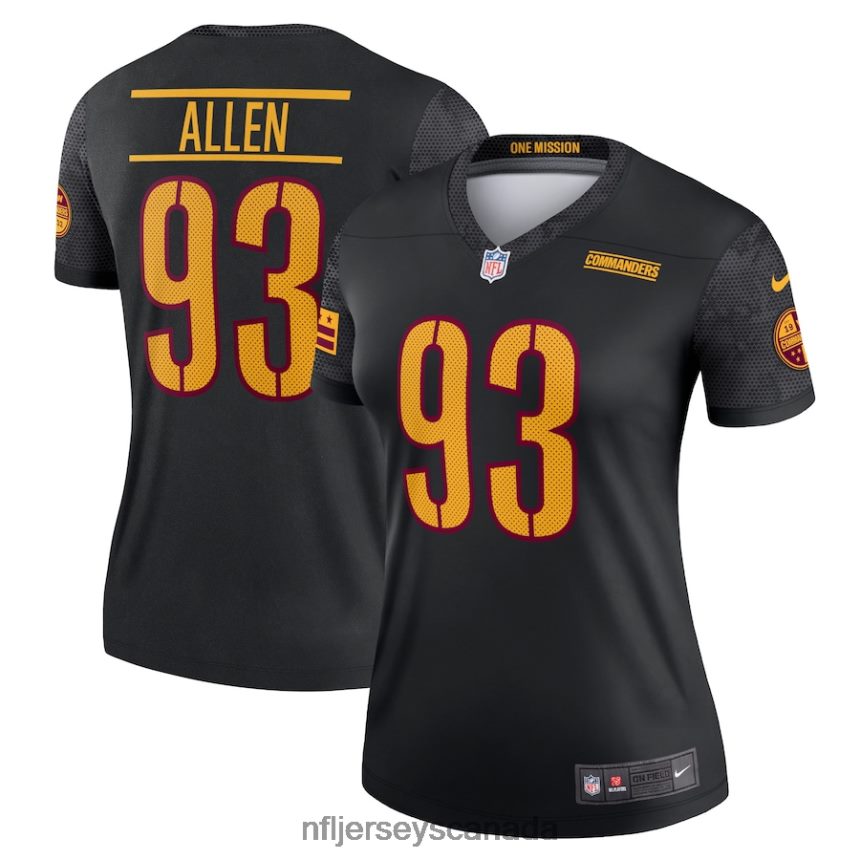 Women Washington Commanders Jonathan Allen Nike Black Legend Jersey Clothing NFL TBXFR64470