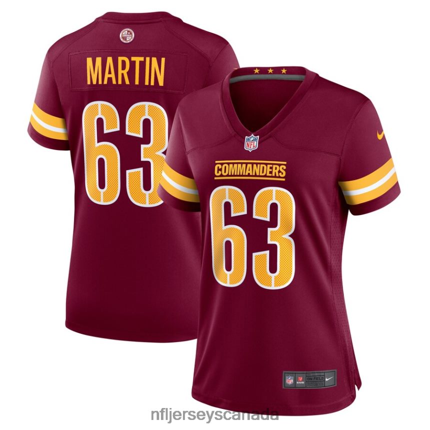 Women Washington Commanders Wes Martin Nike Burgundy Game Player Jersey Clothing NFL TBXFR66218