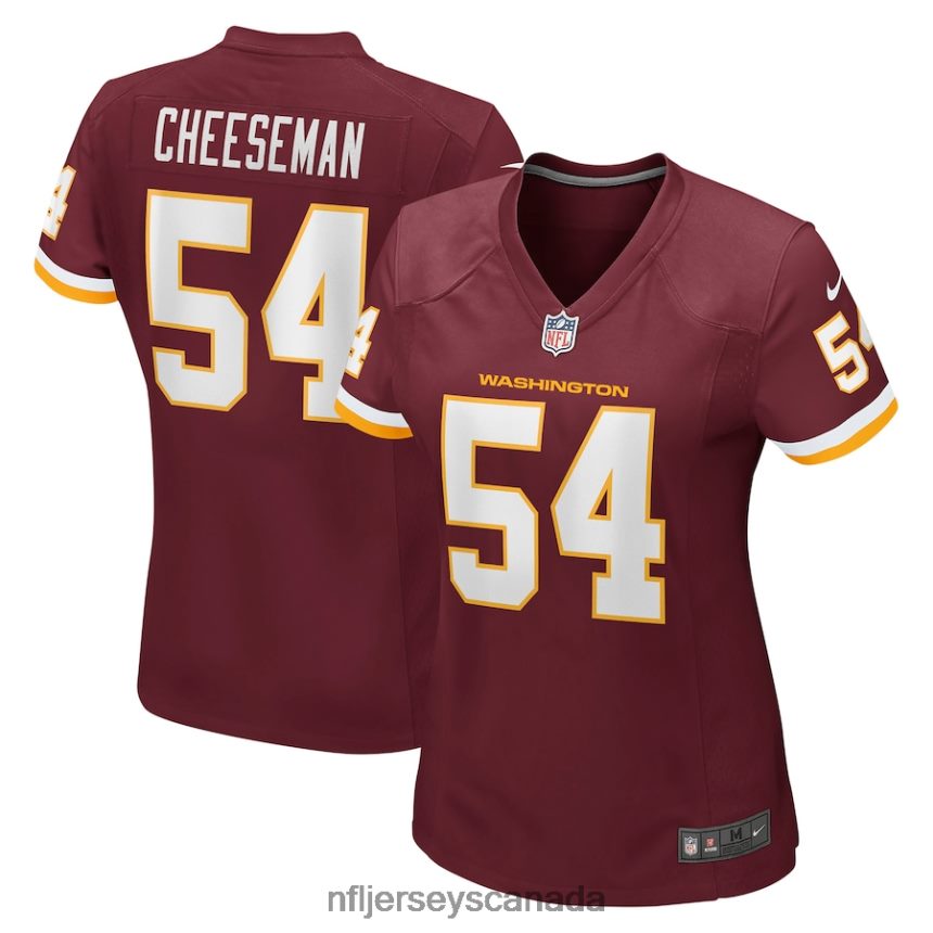 Women Washington Football Team Camaron Cheeseman Nike Burgundy Game Jersey Clothing NFL TBXFR66726