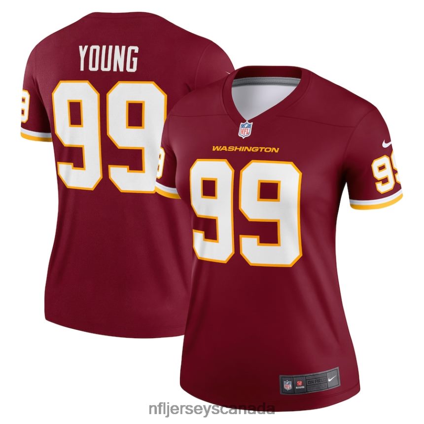 Women Washington Football Team Chase Young Nike Burgundy Legend Jersey Clothing NFL TBXFR61608
