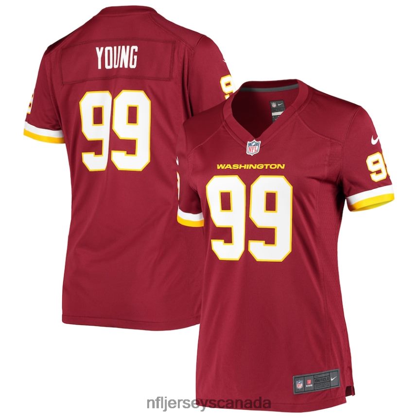 Women Washington Football Team Chase Young Nike Burgundy Player Game Jersey Clothing NFL TBXFR63185