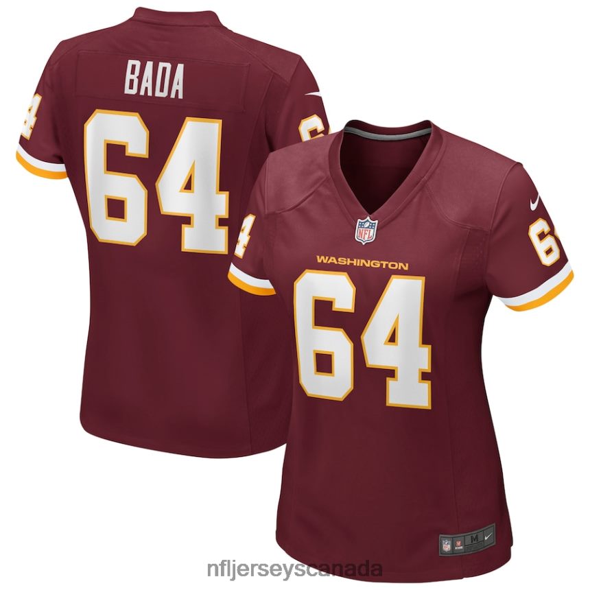 Women Washington Football Team David Bada Nike Burgundy Game Player Jersey Clothing NFL TBXFR66392