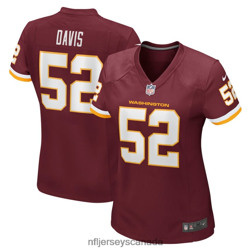 Women Washington Football Team Jamin Davis Nike Burgundy Player Game Jersey Clothing NFL TBXFR66734