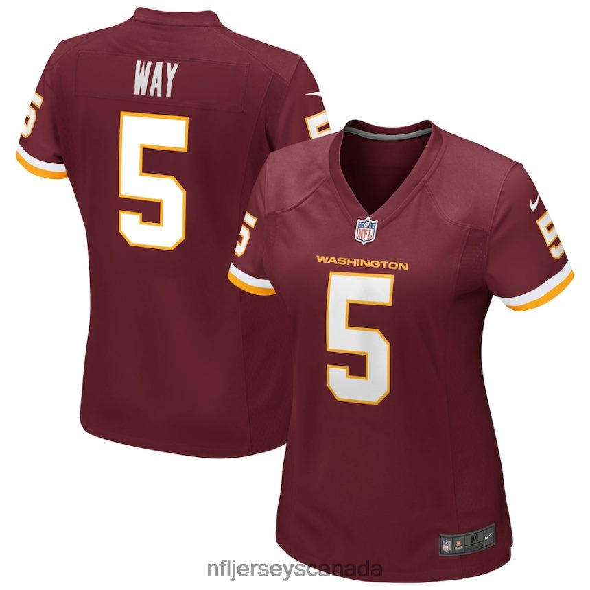 Women Washington Football Team Tress Way Nike Burgundy Game Player Jersey Clothing NFL TBXFR66953