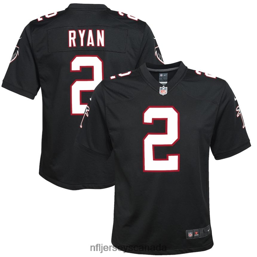 Youth Atlanta Falcons Matt Ryan Nike Black Throwback Game Jersey Clothing NFL TBXFR63438