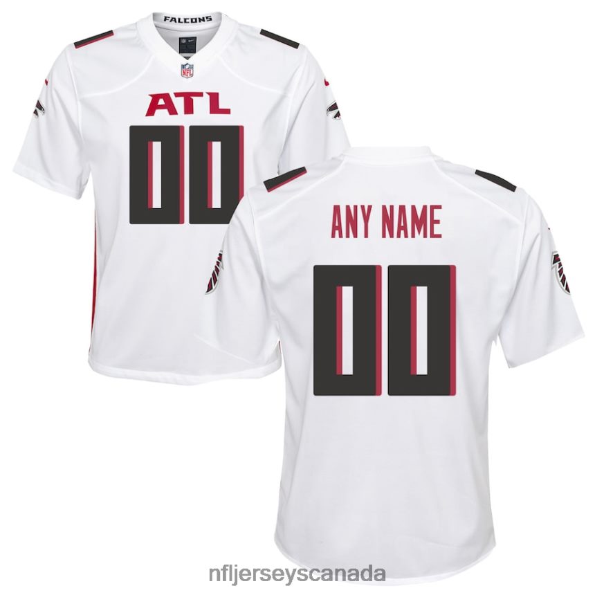 Youth Nike Atlanta Falcons White Custom Game Jersey Clothing NFL TBXFR62533