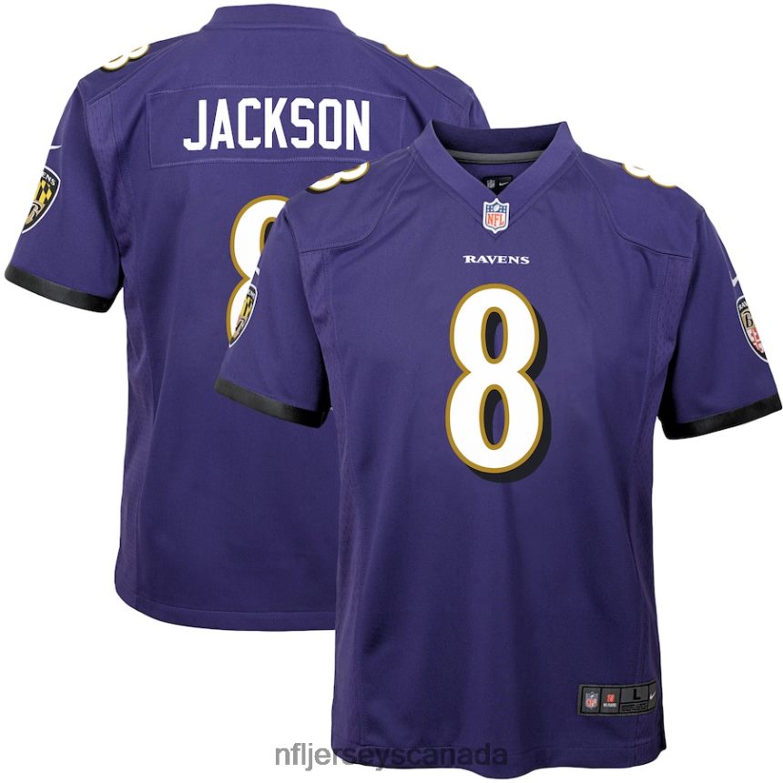 Youth Baltimore Ravens Lamar Jackson Nike Purple Game Jersey Clothing NFL TBXFR6255