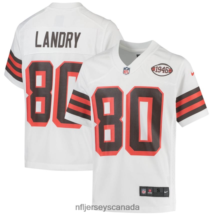 Youth Cleveland Browns Jarvis Landry Nike White 1946 Collection Alternate Game Jersey Clothing NFL TBXFR65578