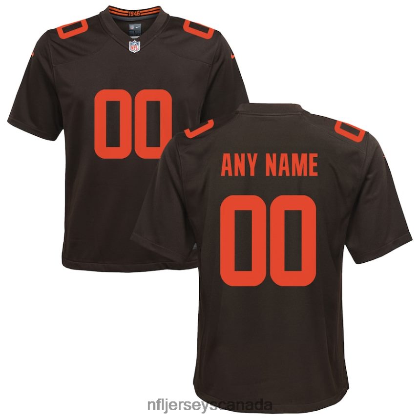 Youth Cleveland Browns Nike Brown Alternate Custom Game Jersey Clothing NFL TBXFR61427