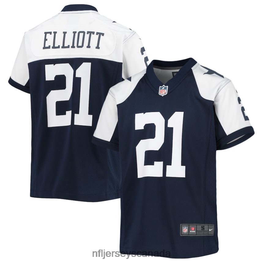 Youth Dallas Cowboys Ezekiel Elliott Nike Navy Alternate Player Game Jersey Clothing NFL TBXFR61149