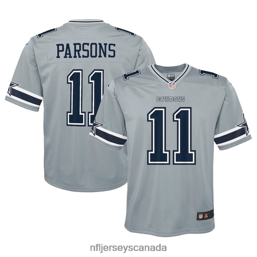 Youth Dallas Cowboys Micah Parsons Nike Gray Inverted Game Jersey Clothing NFL TBXFR62936