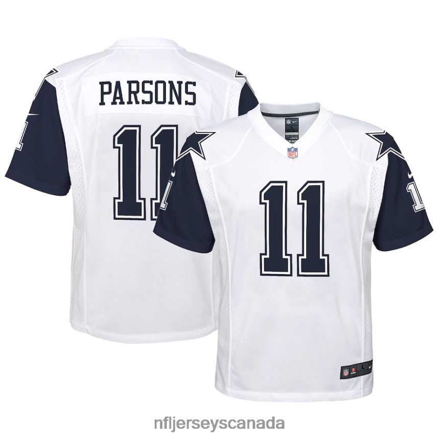 Youth Dallas Cowboys Micah Parsons Nike White Alternate Game Jersey Clothing NFL TBXFR6563