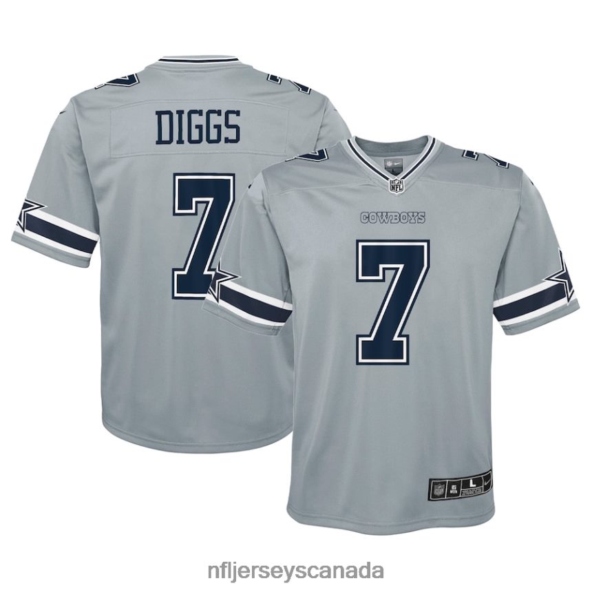 Youth Dallas Cowboys Trevon Diggs Nike Silver Inverted Game Jersey Clothing NFL TBXFR61721