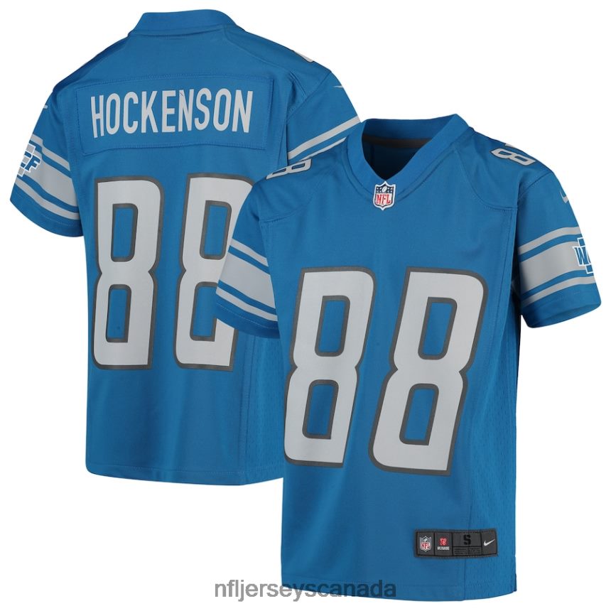 Youth Detroit Lions T.J. Hockenson Nike Blue Game Jersey Clothing NFL TBXFR61695
