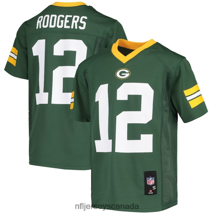 Youth Green Bay Packers Aaron Rodgers Green Replica Player Jersey Clothing NFL TBXFR61436