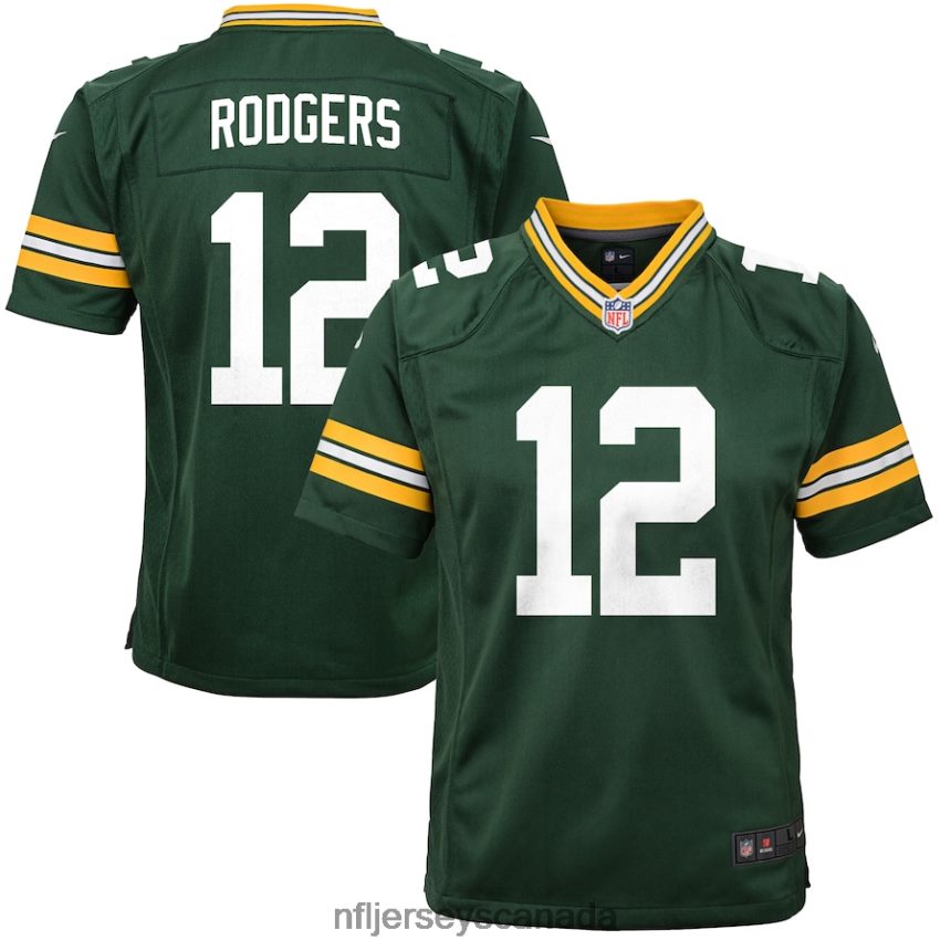 Youth Green Bay Packers Aaron Rodgers Nike Green Game Jersey Clothing NFL TBXFR6936