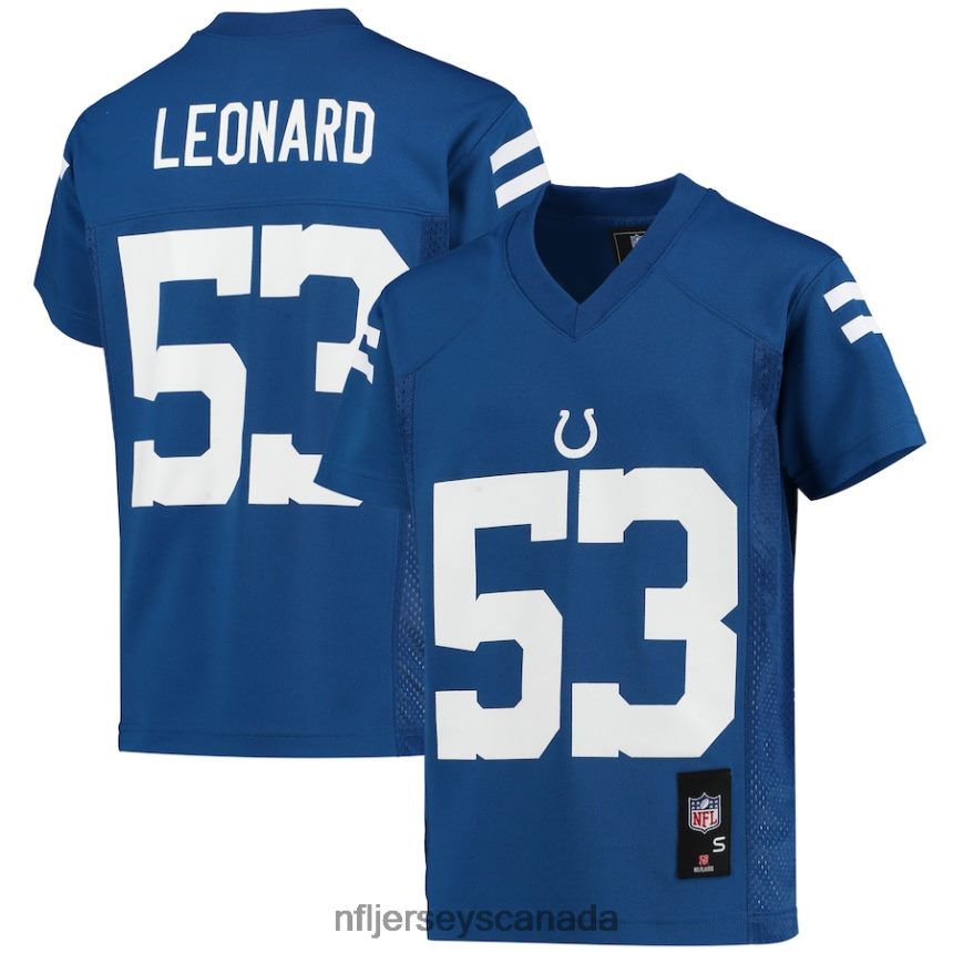 Youth Indianapolis Colts Shaquille Leonard Royal Replica Player Jersey Clothing NFL TBXFR63133