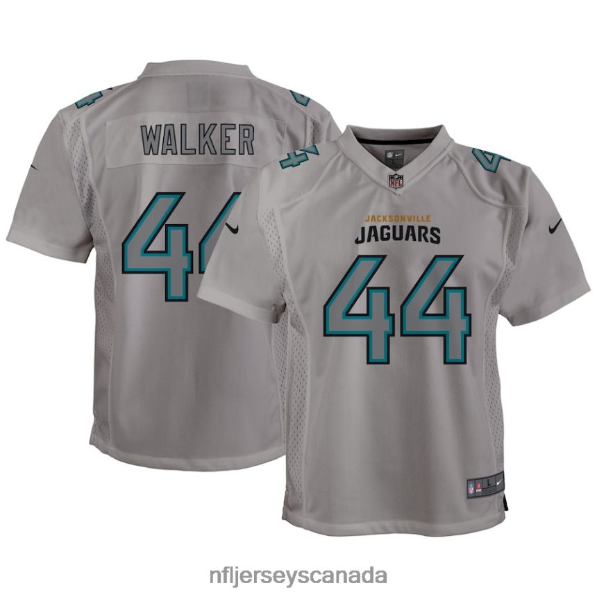 Youth Jacksonville Jaguars Travon Walker Nike Gray Atmosphere Game Jersey Clothing NFL TBXFR63878