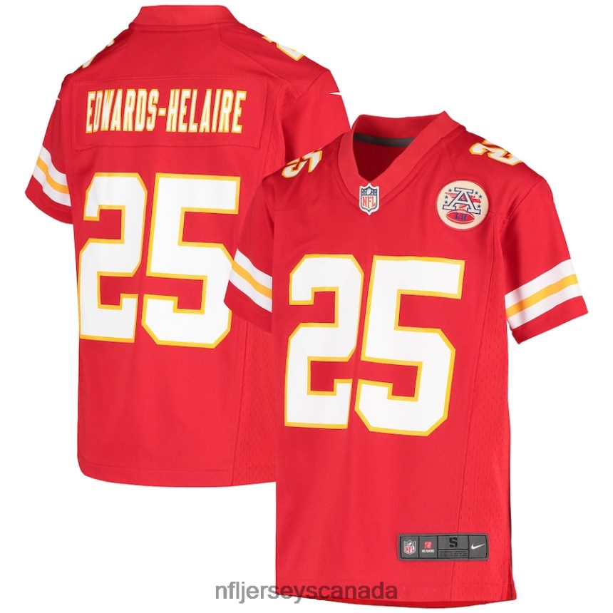 Youth Kansas City Chiefs Clyde Edwards-Helaire Nike Red Team Game Jersey Clothing NFL TBXFR61667