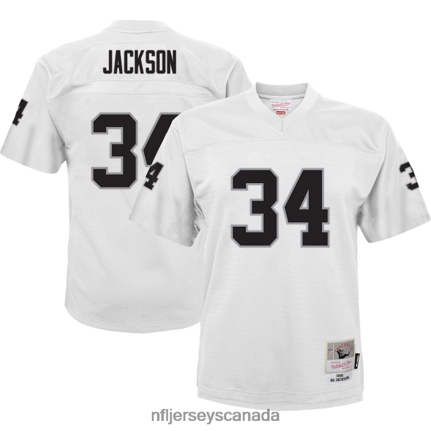 Youth Las Vegas Raiders Bo Jackson Mitchell & Ness White 1988 Retired Player Legacy Jersey Clothing NFL TBXFR61362