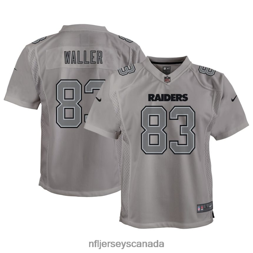 Youth Las Vegas Raiders Darren Waller Nike Gray Atmosphere Game Jersey Clothing NFL TBXFR63917