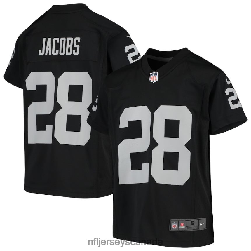 Youth Las Vegas Raiders Josh Jacobs Nike Black Game Jersey Clothing NFL TBXFR6717