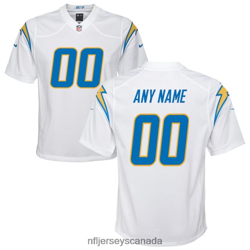Youth Los Angeles Chargers Nike White Custom Game Jersey Clothing NFL TBXFR62382