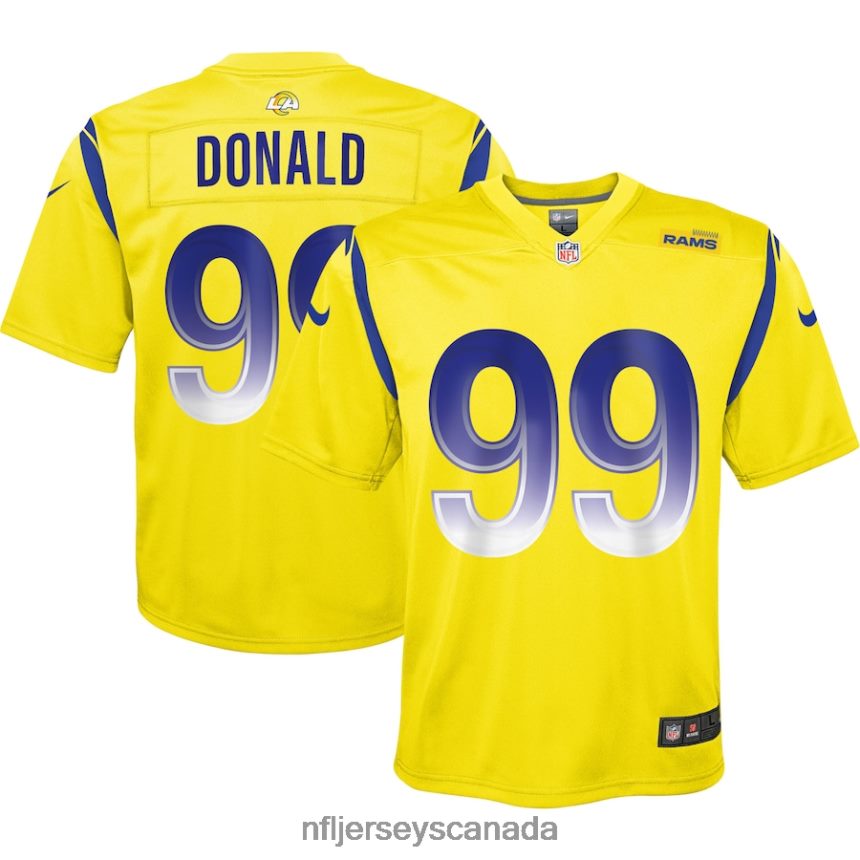Youth Los Angeles Rams Aaron Donald Nike Gold Inverted Game Jersey Clothing NFL TBXFR62252