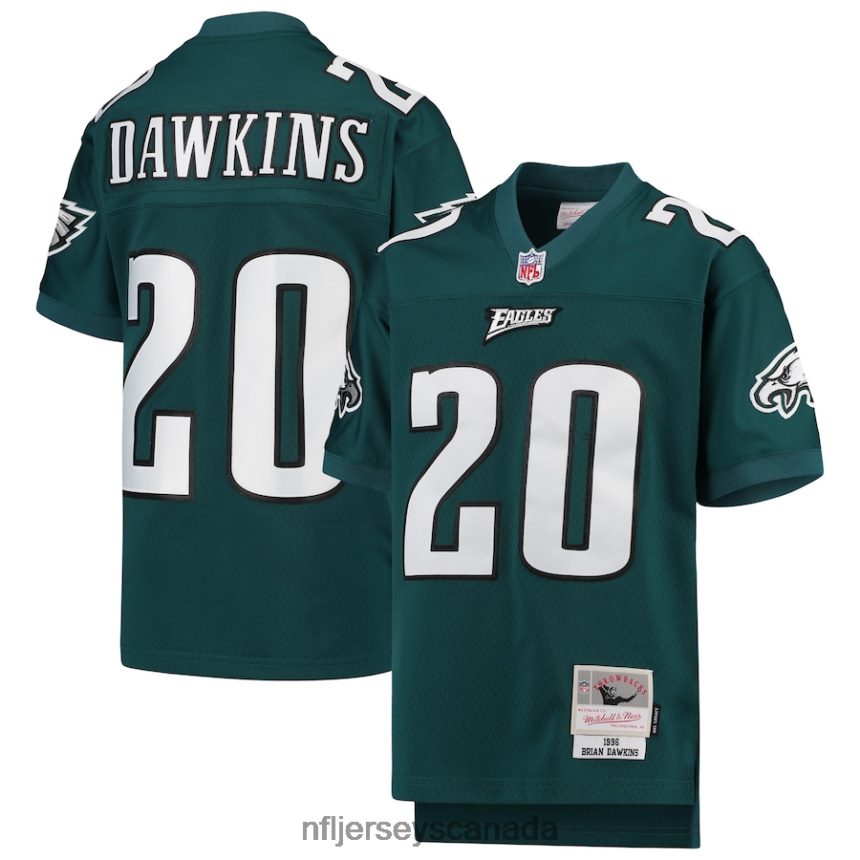 Youth Philadelphia Eagles Brian Dawkins Mitchell & Ness Midnight Green 2004 Legacy Retired Player Jersey Clothing NFL TBXFR61724