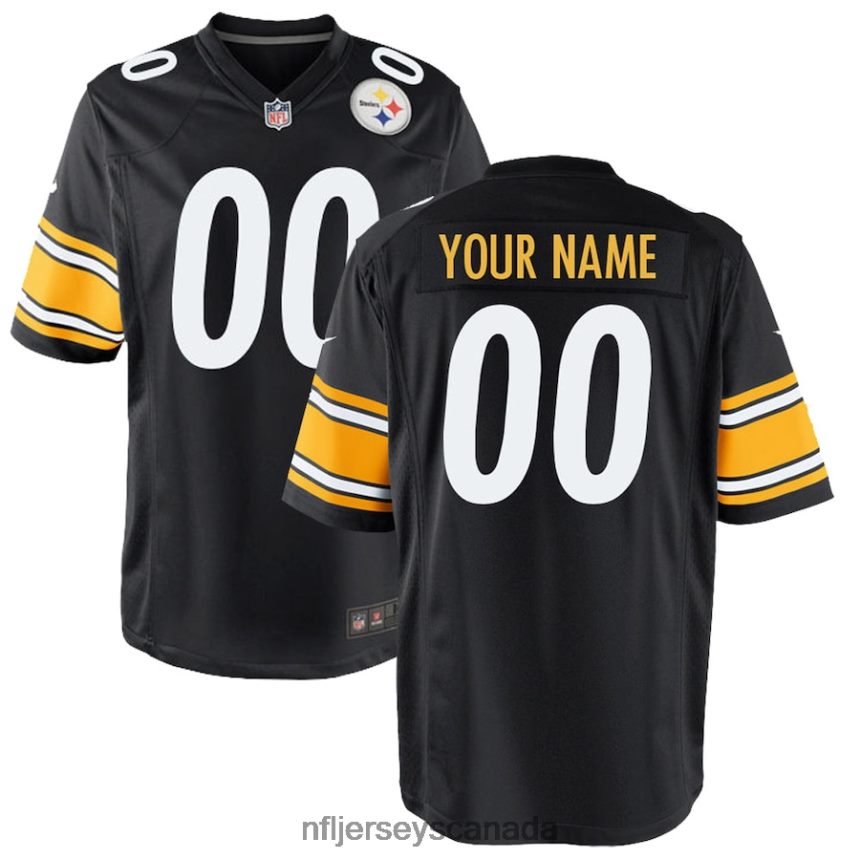 Youth Pittsburgh Steelers Nike Black Custom Game Jersey Clothing NFL TBXFR6275
