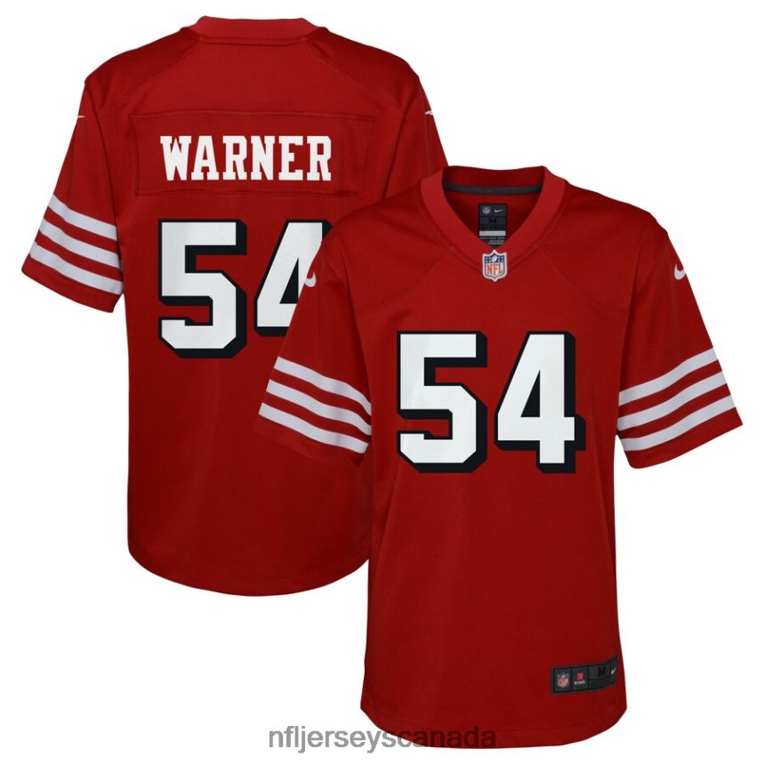 Youth San Francisco 49ers Fred Warner Nike Scarlet Alternate Game Jersey Clothing NFL TBXFR6571