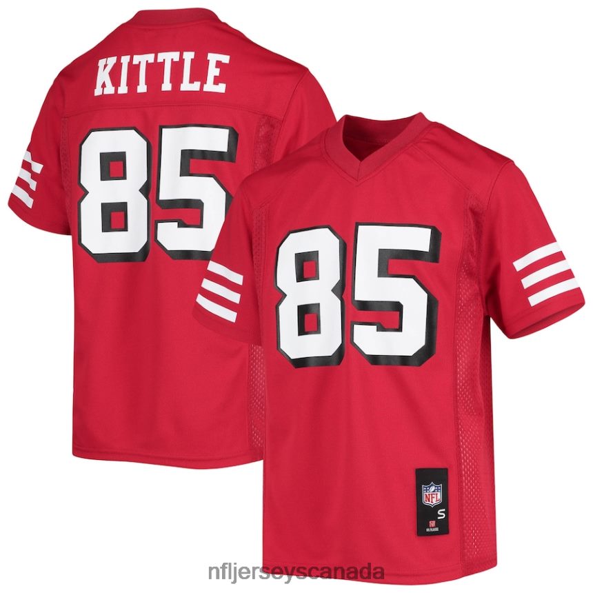 Youth San Francisco 49ers George Kittle Scarlet Replica Player Logo Jersey Clothing NFL TBXFR6811