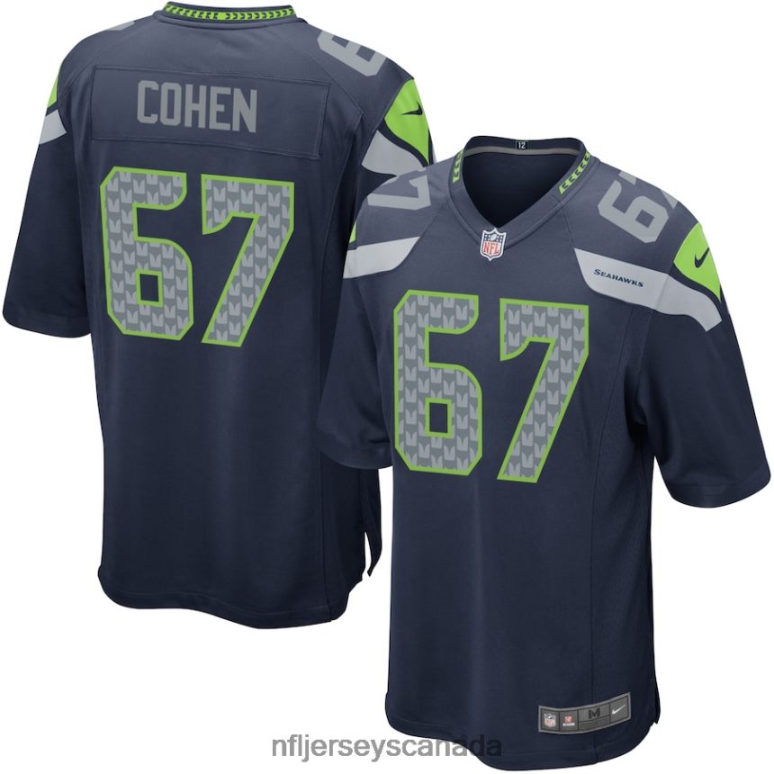 Youth Nike Seattle Seahawks Landon Cohen Team Color Game Jersey Clothing NFL TBXFR65329