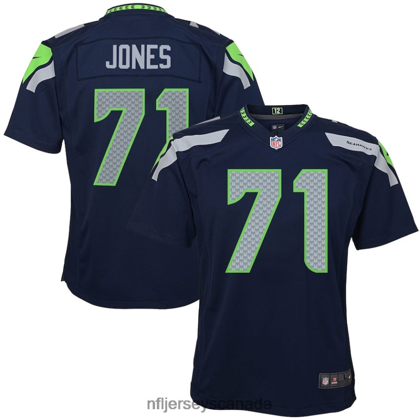 Youth Seattle Seahawks Walter Jones Nike Navy Blue Retired Game Jersey Clothing NFL TBXFR62802